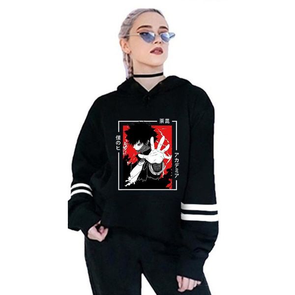 

men's hoodies & sweatshirts my hero academia anime hoodie streetwear dabi printed men/women hoody harajuku sweatshirt long sleeve pullo, Black