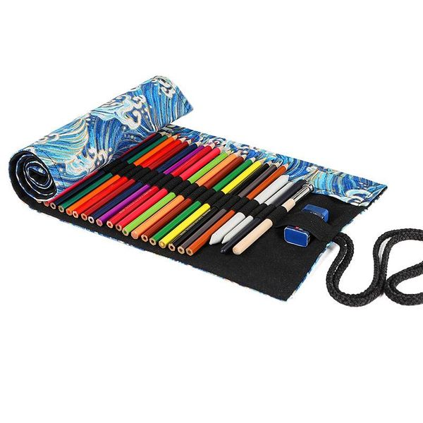 

pencil bags school roll case for girls boys canvas pen bag large big