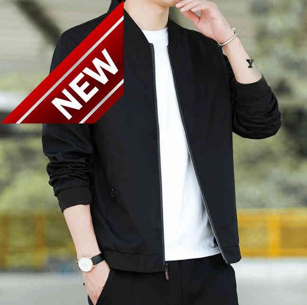 

autumn men's and jacket spring new youth baseball uniform casual all-match men's trend, Black