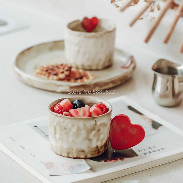 

cups & saucers japan heart shaped tea cup vintage ceramic coffee saucer set water mug breakfast milk crockery ac50bd
