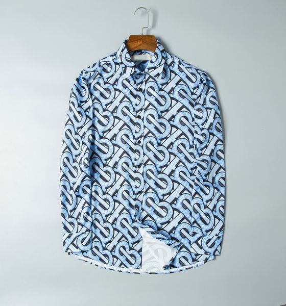 

2021 luxury designer fashion men's shirts long sleeve business casual brand spring slim shirt -3xl#066, White;black