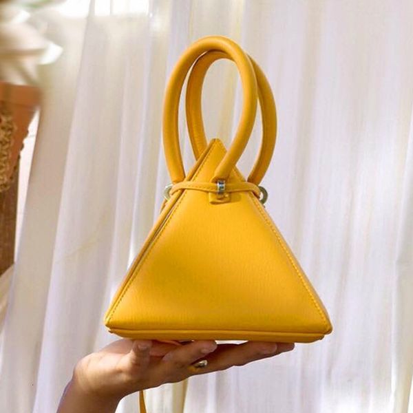 

women's triangle bag, messenger handbag, fashion pyramid dinner bag