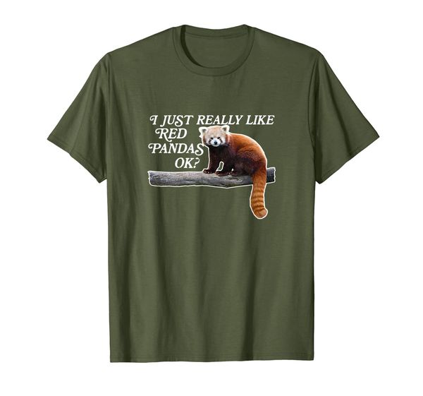 

i just really like red pandas ok shirt funny red panda shirt t-shirt, White;black