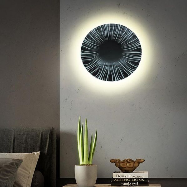 

wall lamp creative ceramic disc led front and rear luminous bedroom living room ceiling villa dining aisle