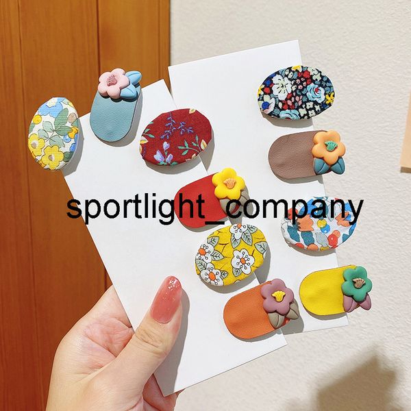 

2022 2 pcs/set children cute colors acrylic flower ornament hair clips baby girls lovely barrettes hairpins kids hair accessories, Slivery;white