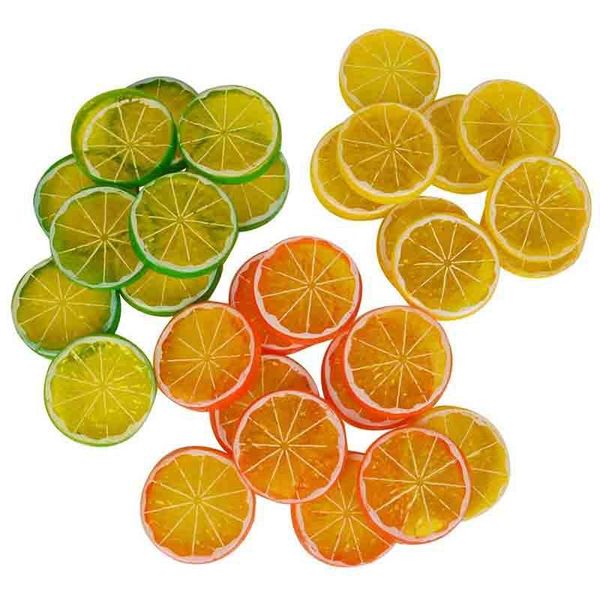 

party decoration artificial slices, fruit, mini plastic fake fruit model, wedding