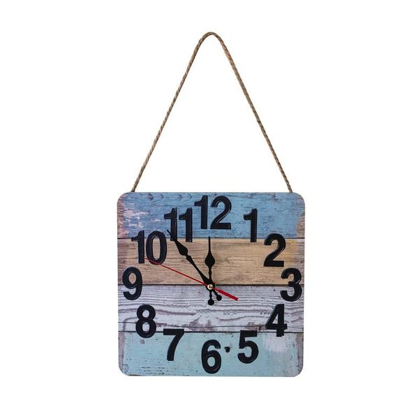 

wall clock vintage decor square clocks home american style living room decoration
