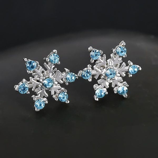 

stud dropship light sea orchid simple snowflake earrings diy fashion jewelry, Golden;silver