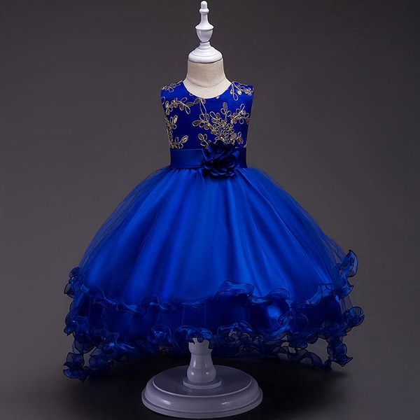 

girl's dresses princess flower girl dress summer tutu wedding birthday party for girls children's year kids clothes arrival 2021, Red;yellow