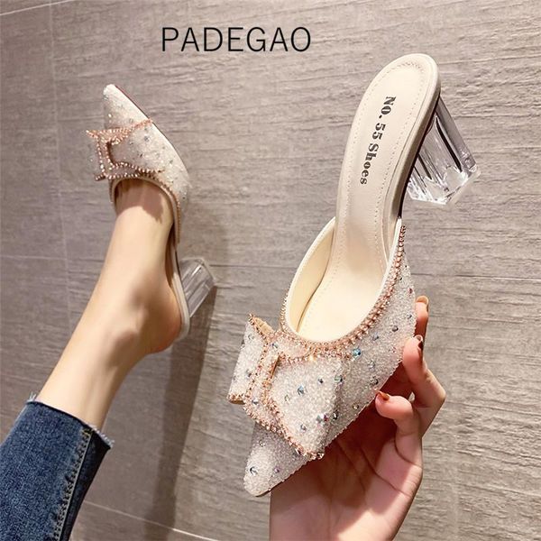 

women slippers fashion 2021 crystal shoes for casual womens, Black