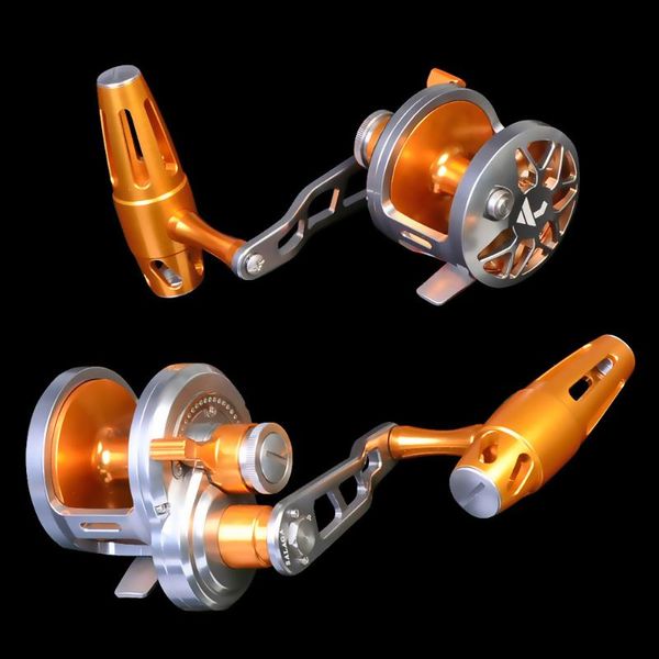 

raft metal fishing wheel one-way slow rocking iron drum kbll400 bearings: 12bb baitcasting reels