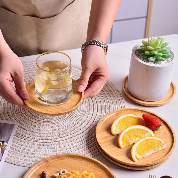 

kitchen storage & organization wood plate fruit dessert cake snack candy display platter wooden dinner breakfast round plates tableware japa