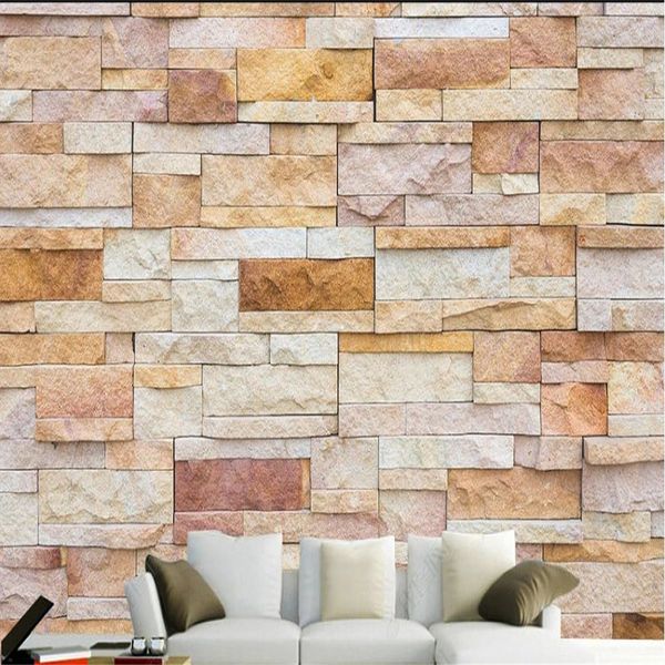 

3d stereo stone wall culture brick wall wallpaper background wall 3d murals wallpaper for living room