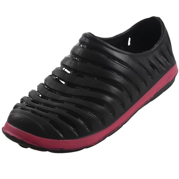 

ljl-men summer hollow sport sneakers flat loafer beach rubber sandal slipper shoes black 41 sandals