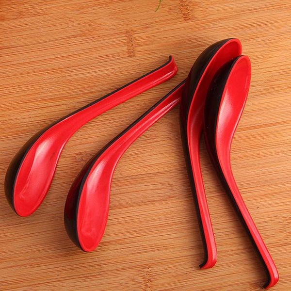 

spoons 2pcs plastic spoon home flatware porridge bowl chinese dinner japanese soup for restaurant kitchen tools