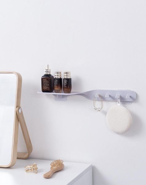 

bathroom storage & organization abs nordic style simple organizer wall mounted 4 hook rack multi-function towel hanger accessories