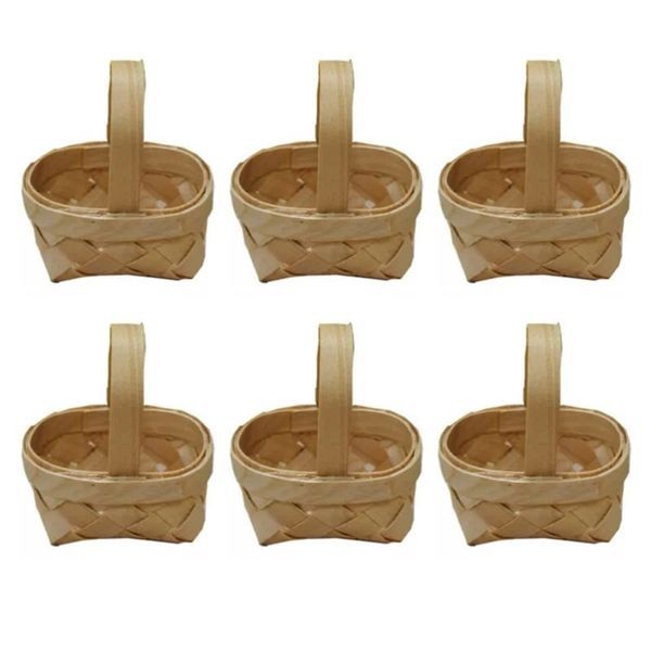 

storage baskets 6pcs wedding candy basket retro party case mini gift