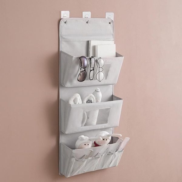 

storage bags behind the door organizing tool dormitory bag hanging wall-mounted multi-layer cloth pocket