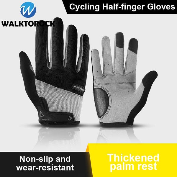 

cycling gloves summer men women sports non-slip fitness full finger absorption touch screen, Black