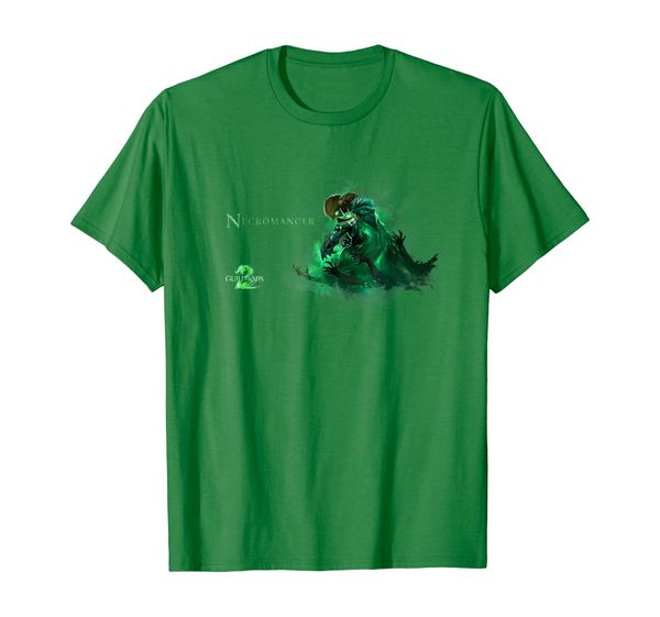 

official guild wars 2 necromancer t-shirt, White;black