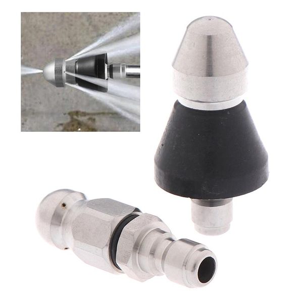 

1pc spray sewer cleaner pressure drain washer nozzle pipe dredging 1/4inch thread watering equipments