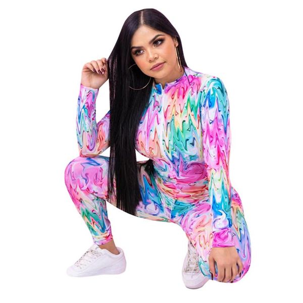

brand clothing letter tracksuits women's fashion color printing long sleeved slim pencil pants trousers womens two-piece suit, Gray