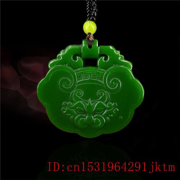 

jade tiger pendant jewelry chinese gifts necklace carved natural jadeite fashion amulet double sided charm, Silver