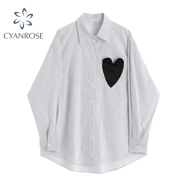 Fashion Elegant Bluse Women Women Plus size BF Cardigan Love Pattern Design Shirt Ladies Vintage Oversize Blusas Tops Female 210417