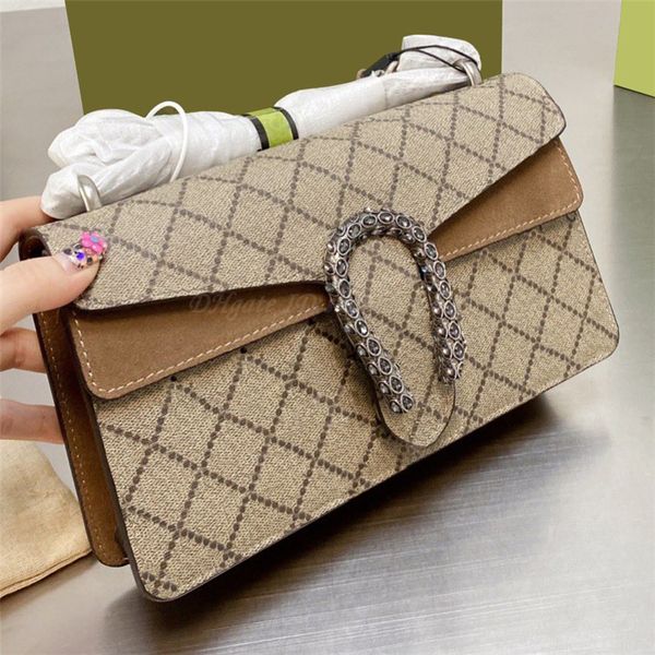 Designer Borse per cosmetici Borsa a tracolla Borsa a tracolla con patta Borsa Tote Portafogli Punti a strisce Diamanti Doppie lettere Catene quadrate Borse da donna di lusso Zaino