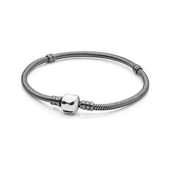 

new 2021 100% 925 sterling sier black circle bracelet fit diy original fshion jewelry gift, Golden;silver