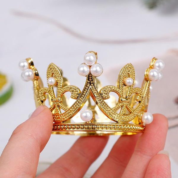 

other festive & party supplies mini gold crown princess er crystal pearl tiara garland happy birthday children hair ornaments wedding ca