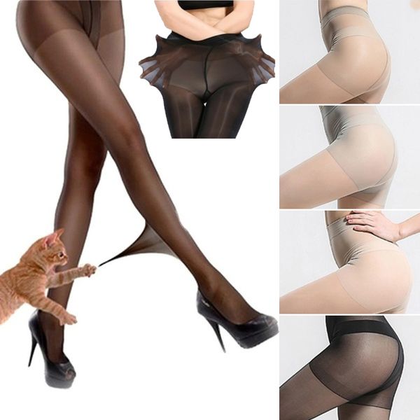

women summer nylon pantyhose ladies 5d tear resistant breathable elastic tights slim stockings high waist sun protection, Black;white