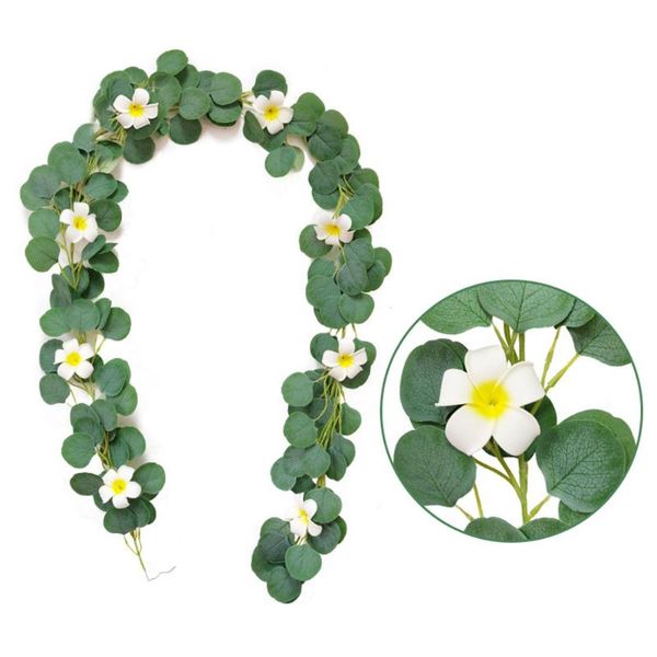 

decorative flowers & wreaths artificial flower wreath garland hanging greenery vine silk floral home wedding arch wall craft arrangement dec
