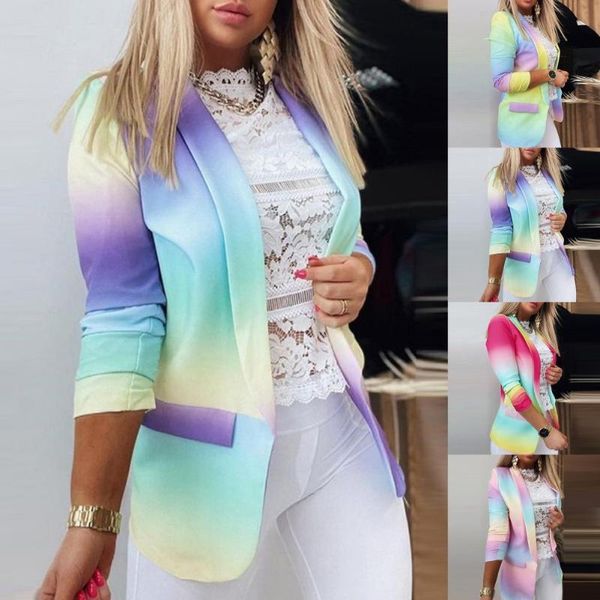 

women's suits & blazers women's blazer jackets spring casual plus size basic slim solid coats office ladies outwear loose coat 2021, White;black