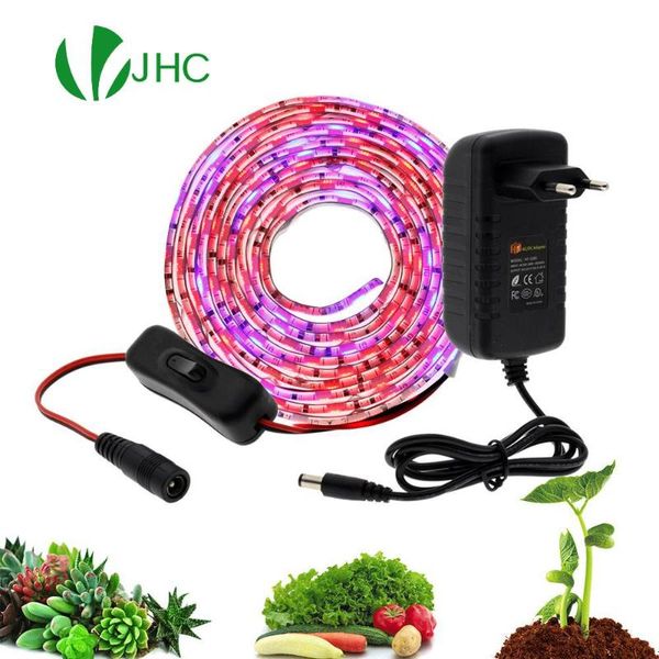 

indoor led grow lights dc12v 5630 waterproof growing strip plant growth lamp set 1m 2m 5m with adapter and switch