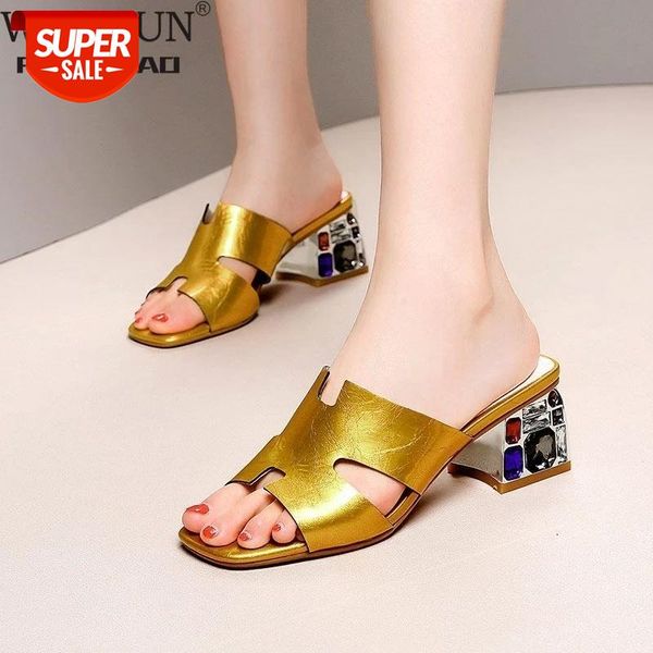 

summer women bling slippers woman high heel wedding slide ladies lovely rhinestone flip flops sandals fashion outside party shoe #wr7u, Black