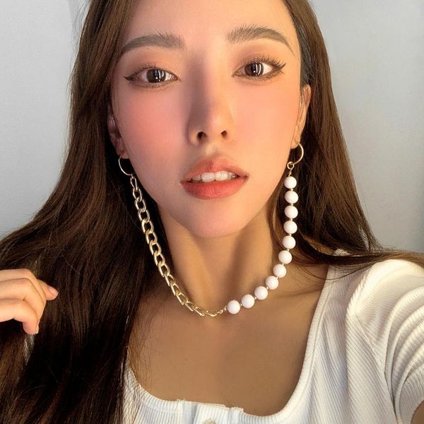 

dangle & chandelier ingesight.z acrylic resin drop earrings punk metal long femme ear piercing for women statement jewelry bijoux, Silver