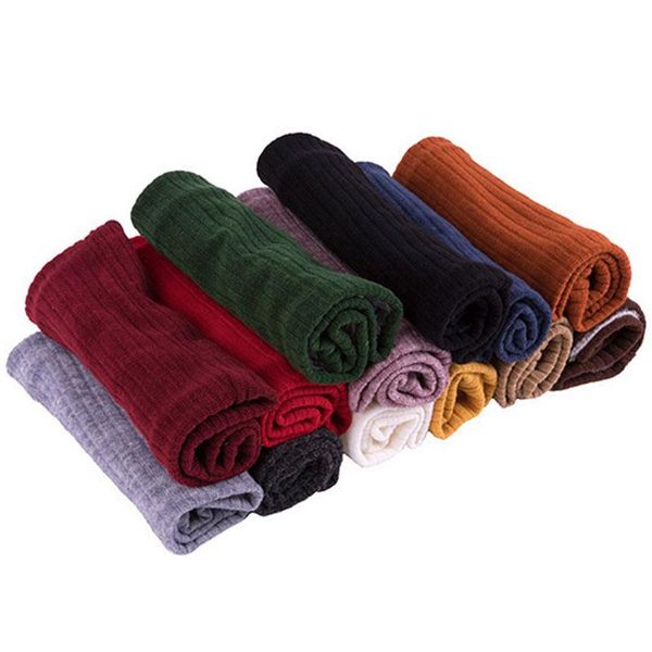 

scarves winter warm knitted scarf double thick plus velvet solid color neck shawl korean style windproof stripe collar, Blue;gray