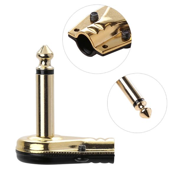 Jack 6.35mm Dik Açı Mono Gitar Pedal Plug 90 Derece Dirsek 6.5mm Ses Mikrofon Amplifikatörü 1/4 inç Bağlayıcı