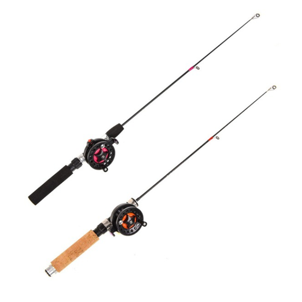 

boat fishing rods ice winter rod with reel outdoor sports folding mini feeder metal wheel set