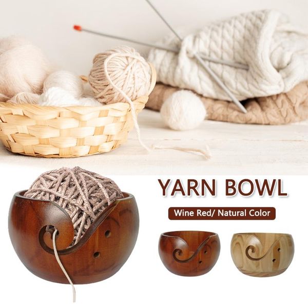 

other arts and crafts home diy crocheting bamboo holder accessories yarn bowl for knitting round daily storage box 667#