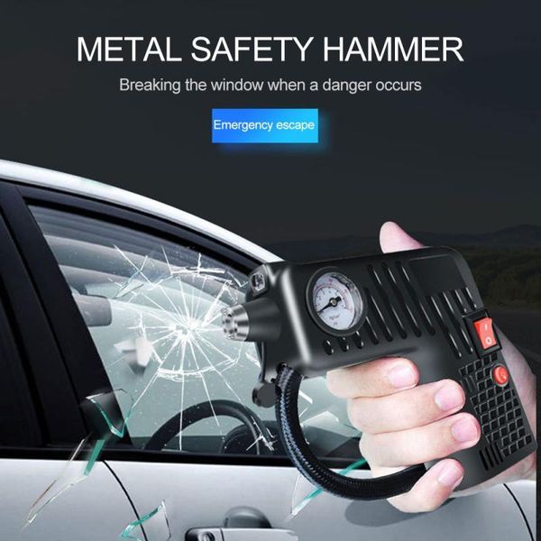 

inflatable pump hand carrying multi-function electric 12v tire inflator air compressor emergency tool car accessories