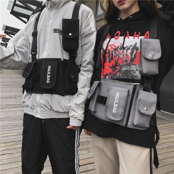 

backpack bd-6410# functional upper body tactics multi-pocket waistbag vest chest bag mini
