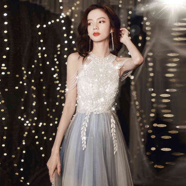 

luxury street style dresses shoulder tassel dr's 2021 spring and summer banquet elegant fairy temperament evening long style, Black;pink