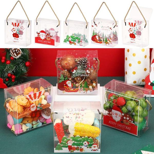 

gift wrap apple portable transparent for candy pvc box packing bag