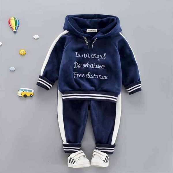 

baby girl boys clothes set for toddler kids casual sports letter velvet autumn spring suits clothing 1 2 3 4, White