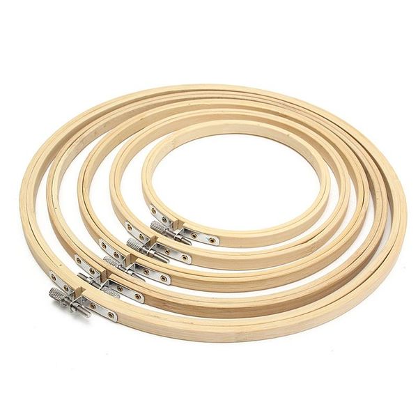 

5pcs/set wood round cross stitch machine embroidery hoop frame ring bamboo for diy craft sewing tool 13/17/21/24/27cm notions & tools, Black