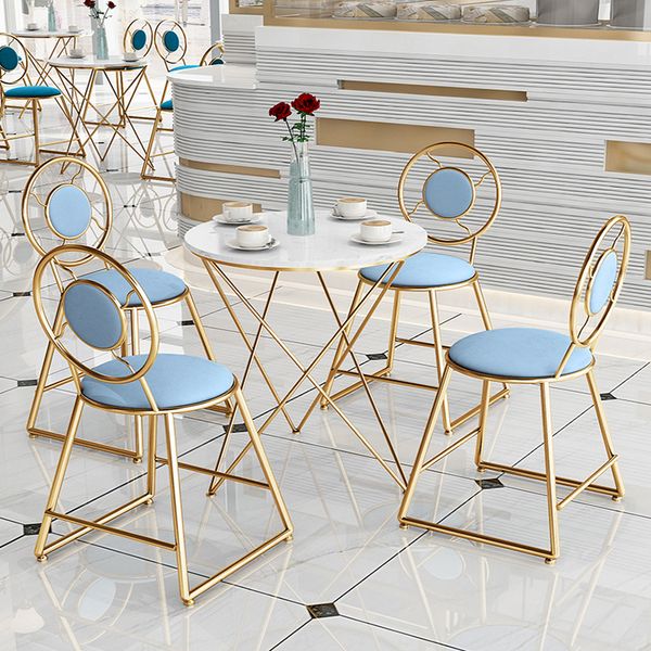 

nordic ins chair dessert milk tea shop casual round table wrought iron chair makeup dressing stool bedroom net red nail small stool
