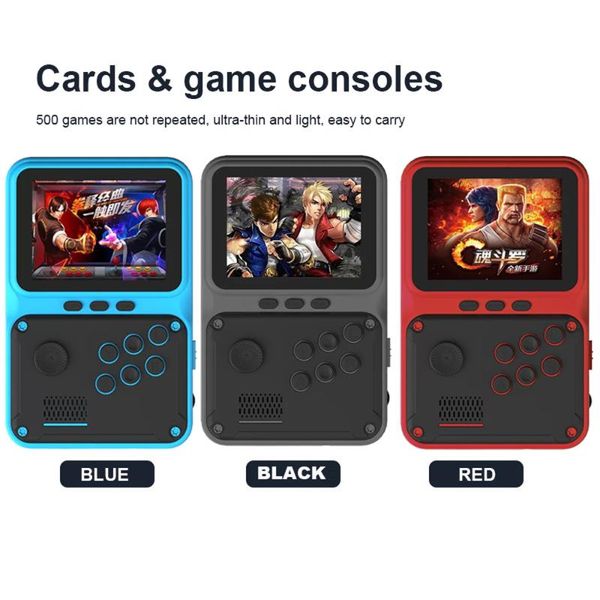 

portable game players 500 in 1 games mini retro video console handheld boy 3 bit color lcd screen
