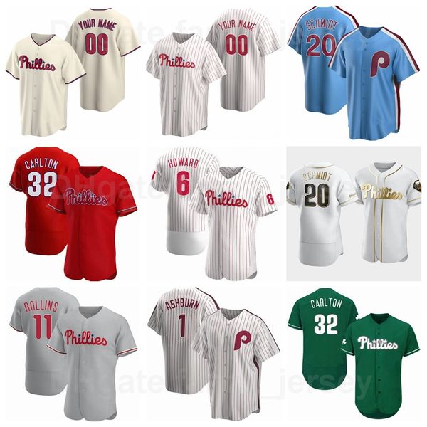 

men baseball 11 jimmy rollins jersey 20 mike schmidt 32 steve carlton 1 richie ashburn 6 ryan howard 26 chase utley flexbase pinstripe cool, Blue;black